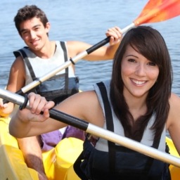 Couple in a kayak